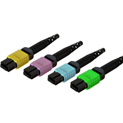 China Low Insertion Loss MPO Fiber Optic Connector 3.0 60mm 12/16/24 Cores Male Female for sale