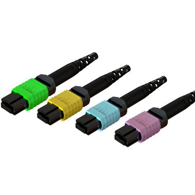 China High Temperature Stability MPO Fiber Patch Cord Connector For Fiber Communication for sale