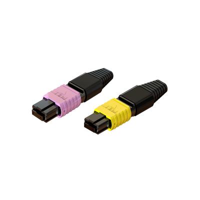 China Female Male MPO Fiber Optic Connector 4 - 24 Cores Optical Fiber Communication for sale