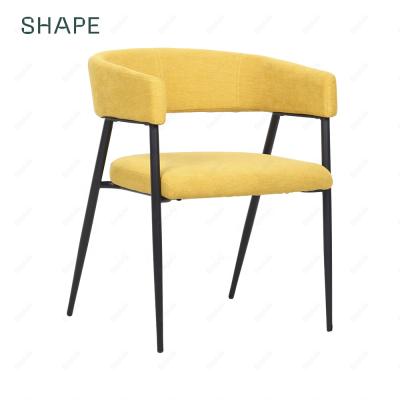 China Simple Assembly European Elegant Dining Chairs Upholstered Cover Dining Armchair for sale