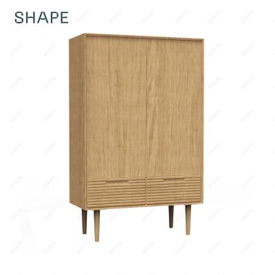 China 2 thrusts & pull + 2 push doors & PILOT pull drawers high chest of drawers high storage unit in solid ash and ash veneer with 2 push and pull doors and 2 push and pull drawers for sale