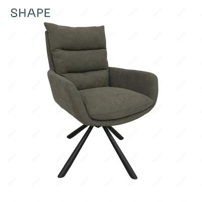 China Modern Elegant Swivel Upholstered Single Dining Chairs Swivel Modern Leisure Chair European Dining Chair for sale