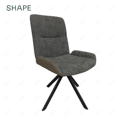 China Nordic & Elegant Fashion Gray Upholstered Dining Chair Luxury Dining Room for sale