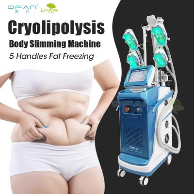 China Slim Weight Loss 5 Handle Vacuum Cellulite RF Cavitation Cryo Lipo Machine Equipment Apparatus for sale