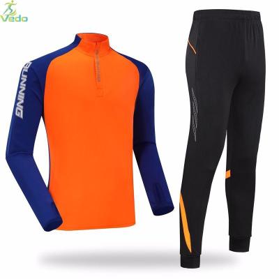 China Wholesale Custom Made Breathable 1/4 Polyester Zipper Running Suit Unisex Jogging Set For Men And Women for sale