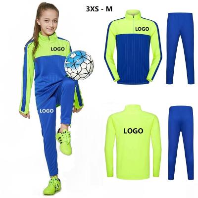 China Dropshipping Logo Polyester Long Sleeve Pants Breathable Custom Football Tracksuit Vedo Kids Joggers Uniform Training Set for sale