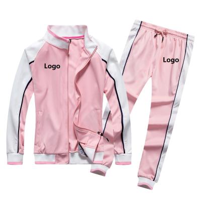 China Vedo Breathable Tracksuit Drop Shipping Custom Logo Embroidery Polyester Fashion Sportswear Women 2 PCS Set Tracksuit for sale