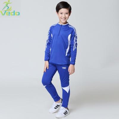 China Wholesale Breathable Personalize Custom Made 1/4 Polyester Zipper Boys Soccer Sport Training Tracksuit For Kids And Adults for sale