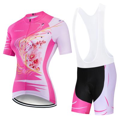 China Vedo Breathable Cycling Clothing Custom Sublimation Printing Mesh Polyester Short Sleeves Bicycle Kit Women Cycling Jersey for sale