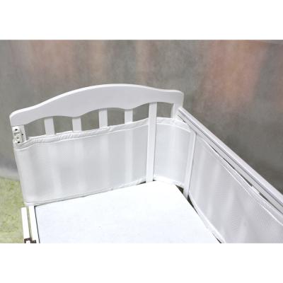 China Breathable Baby Knotted Plush Hutch Crib Baby Bedding Protector Braided Bumper for sale