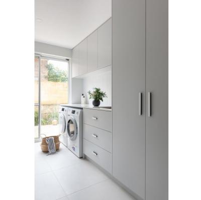 China Modern Built In Dryer Washer Cabinets Laundry Cabinets Gray Laundry Organization Systems for sale