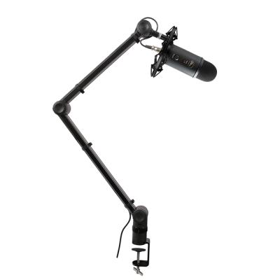 China Microphone Stand AS Heavy Duty Aluminum Metal MIC Stand Stretch Pro Adjustable Desk Mounted Professional Broadcast Microphone Stand Boom Arm for sale