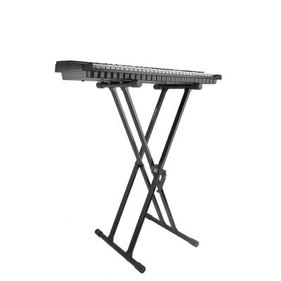 China Accuracy Foldable Stands KS006D Double X Style Adjustable Custom Foldable Folding Music Keyboard Stand for sale