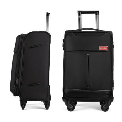 China Nylon Custom Carry On 3 Pcs Luggage Set Travel Bags Unisex Hand 4 Wheeled Trolley Bag Suitcase Soft Top And Side Handle Design Nylon for sale