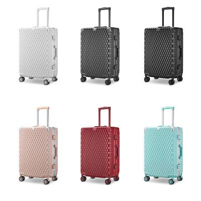 China School\Travel\Etc 100% Hard Aluminum Frame TSA Vintage Suitcase Luggage 2022 Popular 20/24/28 Inch Bottom Waterproof PC for sale