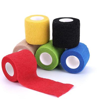 China Nonwoven + First Aid Cohesive Self Adhesive Self Adhesive Medical Wrap Spandex Bandage Elastic Sports Tape for sale