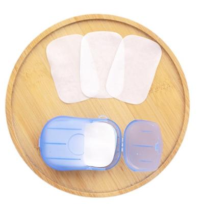 China Portable Mini Soap Paper Customized LOGO Available Travel Soap Base Cleaning Slice for sale