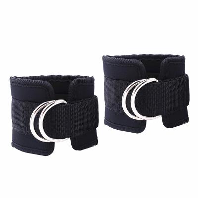 China Double Protection Fitness Ankle D-Ring Ankle Strap For Weightlifting Leg Gym Workout D-Ring Ankle Strap for sale