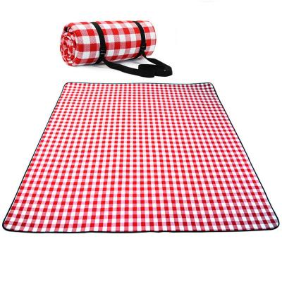 China Outdoor Camping Hiking Picnic Mat Colorful Lattice Travel Outdoor Folding Waterproof Travel Blanket for sale