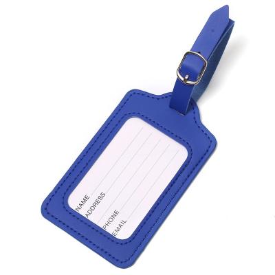 China Customized PU Material PU Luggage Tag With Custom Logo PU Leather Luggage Tag Eco Friendly for sale