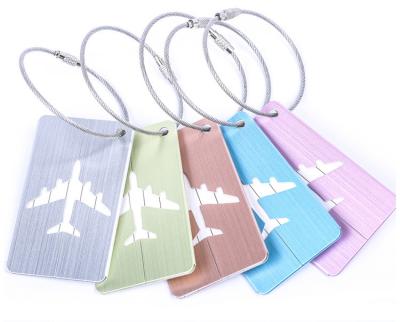 China Air Travel Accessories Gifts Souvenir Metal Airline Tag Airplane Luggage Tag Aluminum Luggage Tag for sale