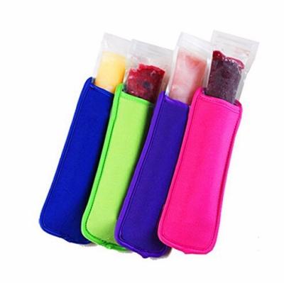 China Insulated Ice Pop Sleeves Antifreeze Popsicle Holders Bags Neoprene Insulator Sleeves Freezer for sale