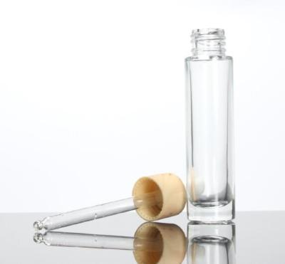 China Hot Sale 30ML Cosmetic Transparent Glass Cosmetic Dropper Bottles For Essential Oil for sale