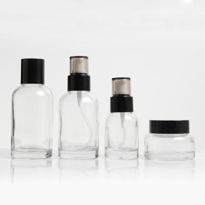 China Cosmetic Packaging 40ml 100ml 120ml Spray Glass Bottles Full Set Glass Jars for sale