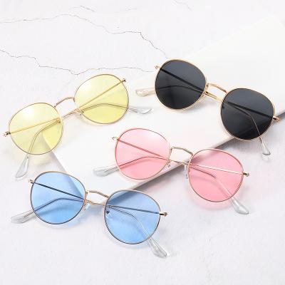 China Classic Fashion Sunglasses Mens Round Metal Frame 3447 Sunglasses for sale