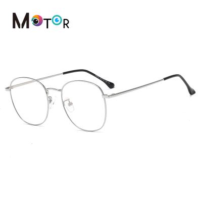 China Hot Fashion Design eBay Women's Glasses Prescription Silver Thin Optical Eye Glasses Big Round Metal Glasses Frames for sale