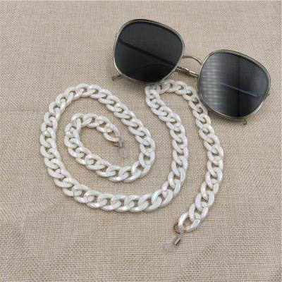 China China High Quality White Acetate Lanyard Necklace Sunglasses Chain Glasses Acrylic Holder For Monocle 70cm for sale