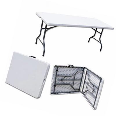 China Wholesale 180cm Easy Carry Portable Plastic 6ft Folding Table For Outdoor/Camping/Garden for sale