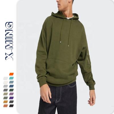 China Wholesale Blank Casual Anti-Wrinkle Solid Color Embroidery Brand Logo Cotton Sports Workout Sweatshirt Men Crewneck Hoodies for sale