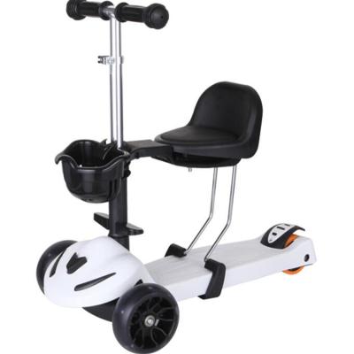 China Kid Children 5.5 Inch Three Wheel Electric Kick Scooter Seated Electric Scooters for sale