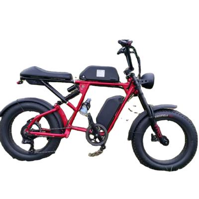 China 20inch aluminum alloy fat tire electric bicycle with 7 gears Speed-assisted beach lithium battery mountain bike for sale