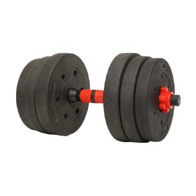 China Universal Adjustable Gym Dumbbell Set Plastic Cement Dumbbell for sale