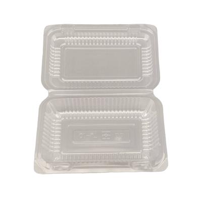 China Transparent Plastic Disposable Blister Dish Blister Plate Disposable Fruit Snack Food Freshness Preservation PET Takeout PET Packing Tray for sale