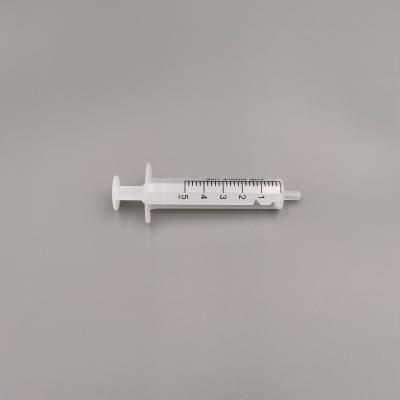 China Hospital Medical Use PP 2 Slip Luer Syringe Syringe 5ml 2 Parts for sale