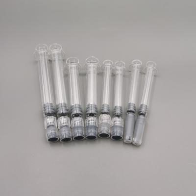 China Special Glass Syringe Glass Material Prefilled Syringe Pharmaceutical Injection Prefilled Syringes 1ml, 2.25ml, 3ml Luer Lock for sale