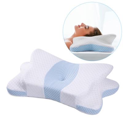 China OEM Anti-static Memory Foam Cervical Pillow Custom Ergonomic Cutout Pillows for Neck and Shoulder Pain Relief for sale