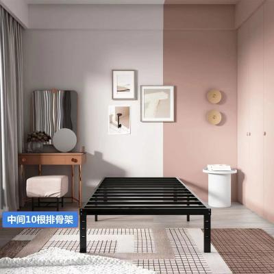 China Hot Sales Platform Bed Convertible Mattress Base Black Wrought Iron Hotel Metal Beds Frame for sale