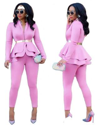 China Breathable New Arrivals Elegant 2 Piece Set Women Business Clothes And Leggings 2 Piece Set For Women Casual Women's Suits for sale