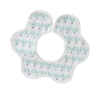 China New Baby Bib Flower BPA Flower Newborn Toddler Cotton Bibs 360 Rotating Waterproof Saliva Free Absorbent Towel for sale