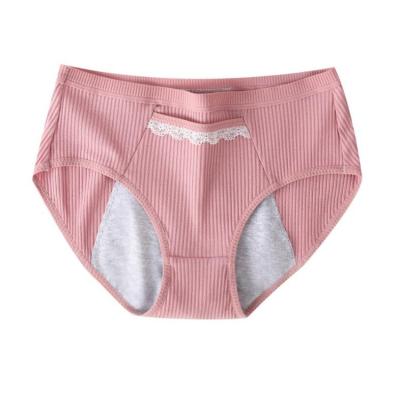 China Antibacterial Women's Antibacterial Menstrual Period Panties Mid Size Plus Size Cotton Briefs Anti Leak Woman Panties for sale