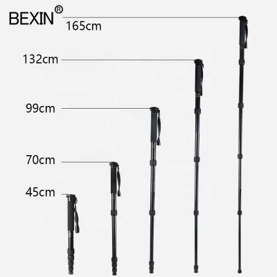 China BEXIN Digital Camera Poles Trekking Monopod Lightweight Aluminum Telescopic Rise Outdoor Camera Poles For Sports Micro Single Cameras for sale