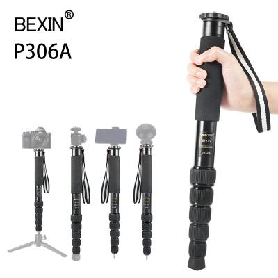 China BEXIN Monopod Video Camera Aluminum Triangle Brace Extension Pole Lightweight Portable Travel Increasing Stick For Camera Head Phone Clip Compass for sale