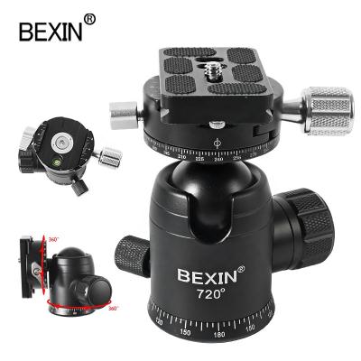 China BEXIN Hot Sale Camera Accessories Aluminum Foil 720 Degree Photography Rotatable Heavy Gimbal Tripod Panoramic Head For SLR Cameras for sale