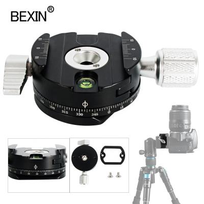 China SLR Ball Head /Camera/Tripod BEXIN QJ-07 Photography Camera Head Quick Release Clamp Anodic Oxidation/360 Degree Swivel Tripod Panoramic Filtering Camera Mount for sale