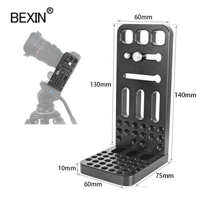 China Wholesale Head Tripod Aluminum Alloy BEXIN Universal Ball Camera Vertical Photo Shooting L Shape Quick Release Plate For Liquid Head Stabilizer for sale