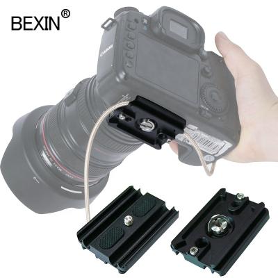 China BEXIN DSLR Alloy Camera Cable Wire Aluminum Aluminum Line Fix Plate Tripod Clip Quick Release Plate Clamp for Canon and Nikon Cameras for sale